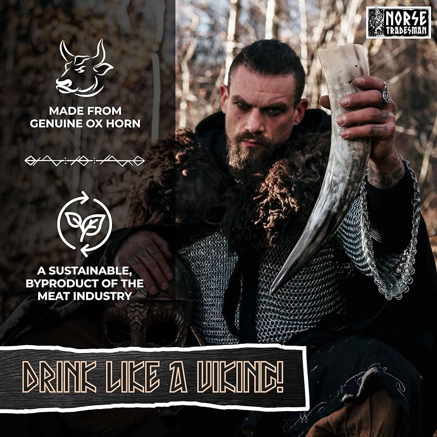 Amazon.co.jp: 本物のオックスホーン バイキング ドリンキング ホーン
