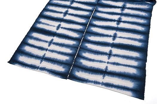 麻暖簾 のれん 手績み手織り 藍染 絞り染め 麻のれん 本藍染