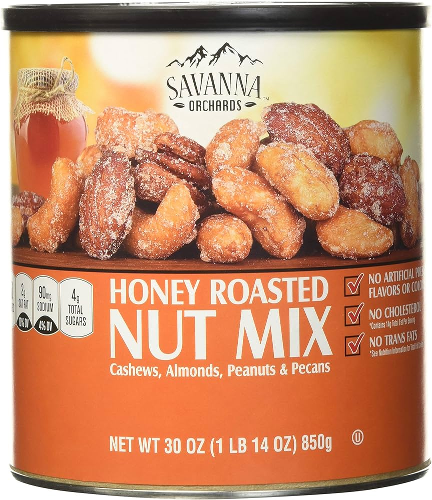 Amazon.com : Savanna Orchards Gourmet Honey Roasted Nut Mix, 30