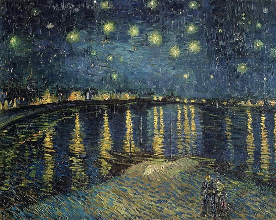 Amazon｜ゴッホ「星月夜」( 1888 ) Glossyポスター 48