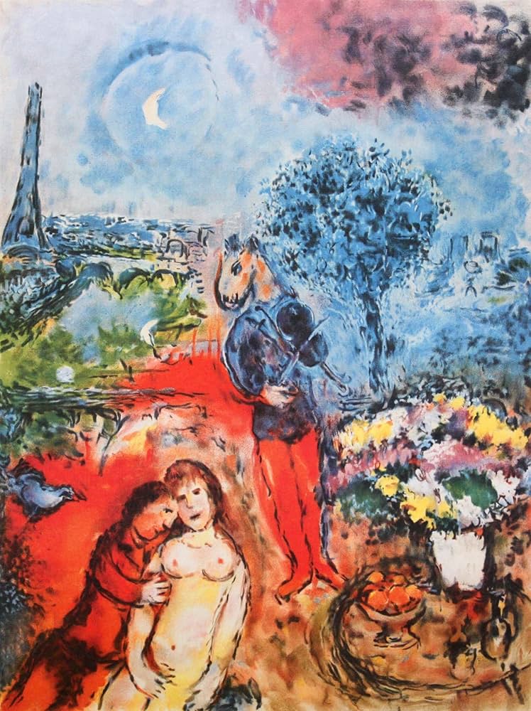 ❤️マルク・シャガール エッフェル塔セレナーデ リトグラフ Amazon.co