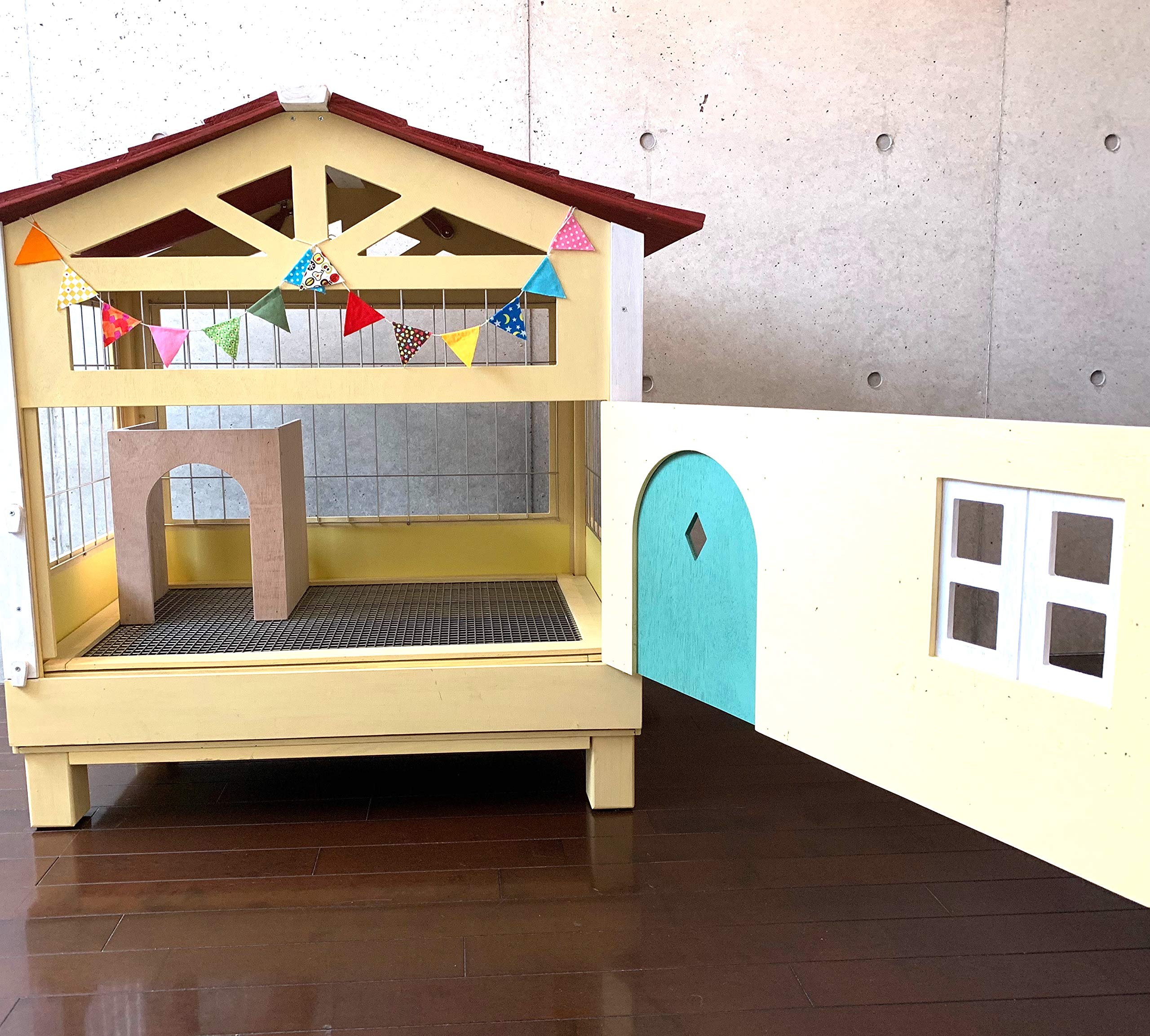 Amazon | もちつき うさぎ用ケージ 壱番館 北欧デザインペットハウス