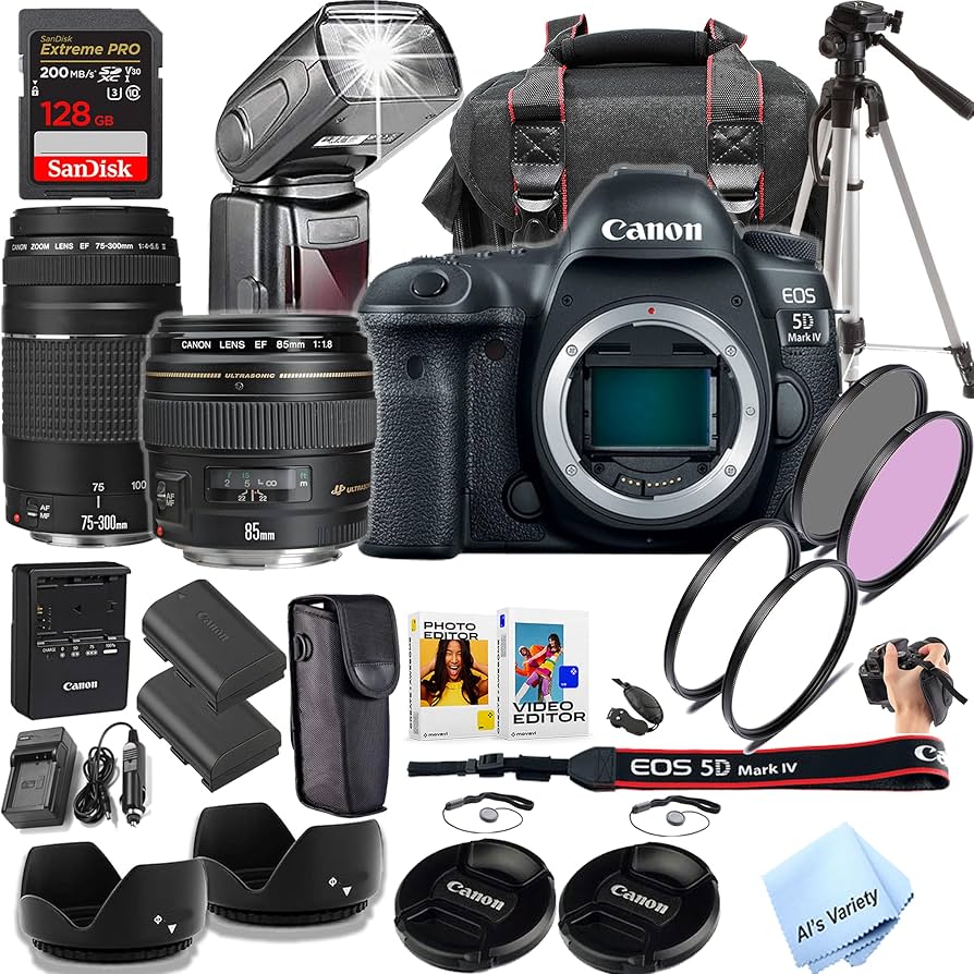 Amazon.com : Canon EOS 5D Mark IV DSLR Camera with 85mm f/1.8 USM