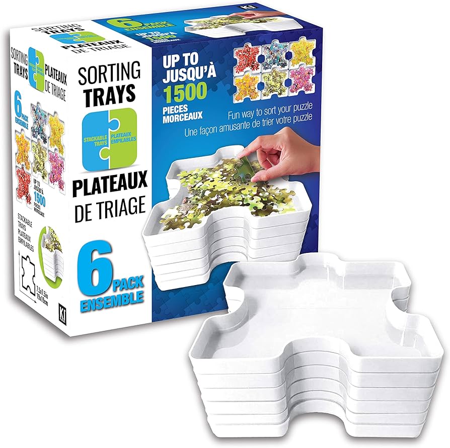 Amazon | KIパズル ジグソーパズル 仕分けトレイ 積み重ね可能なトレイ