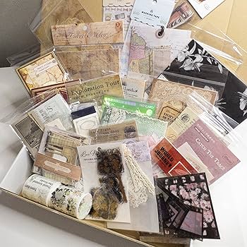 Amazon.co.jp: ノーブランド品 海外シール コラージュ素材 福袋 大量