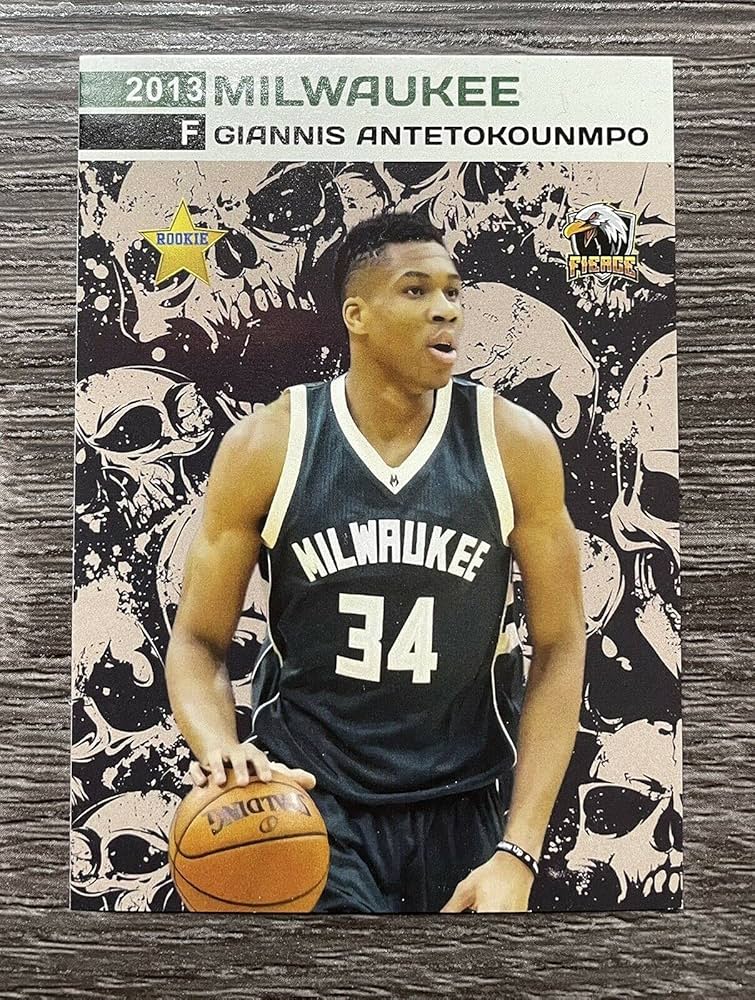 Amazon.com: 2013 Giannis Antetokounmpo RC Rookie Card Fierce Skull