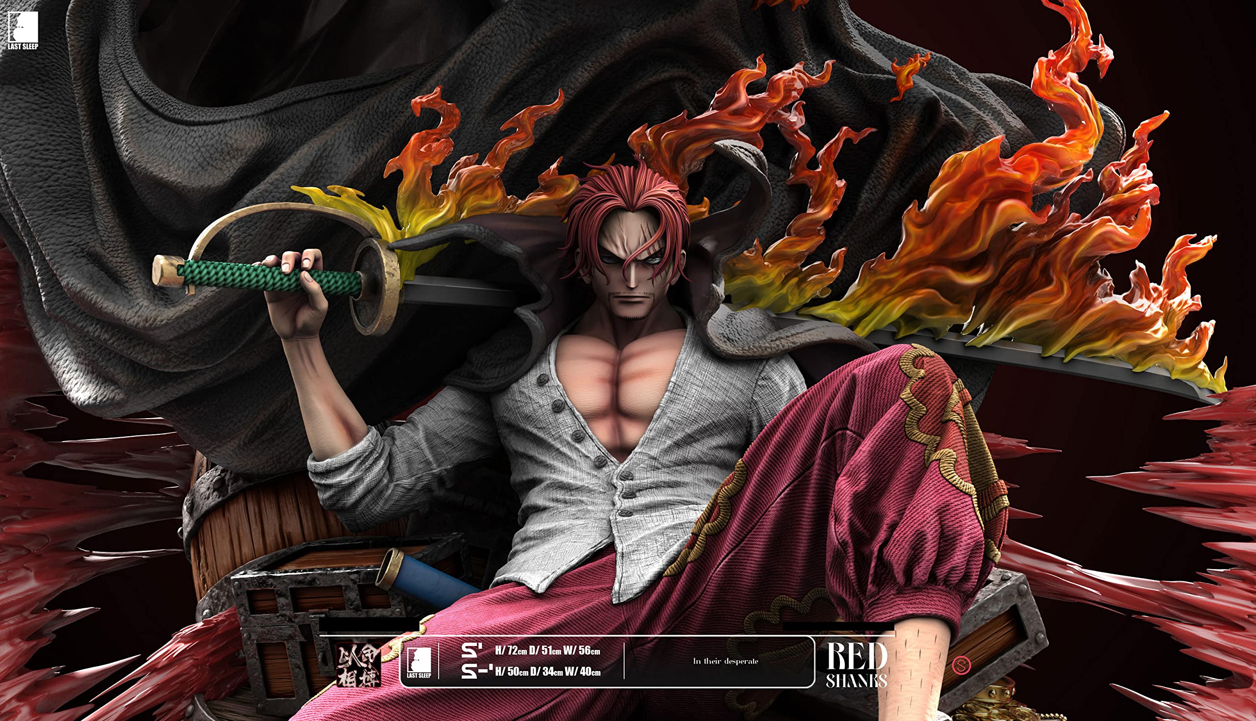 ワンピース M4 Red Force 赤髪 ガレージキット ガレキ スタチュー