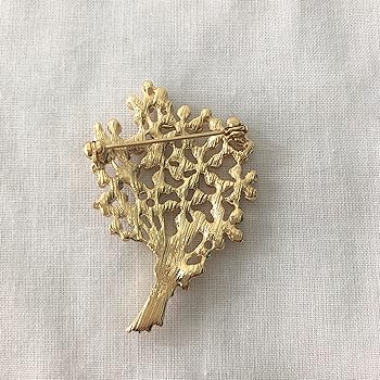 真珠の花束デザイン ゴールドブローチ K18 真珠の花束デザイン