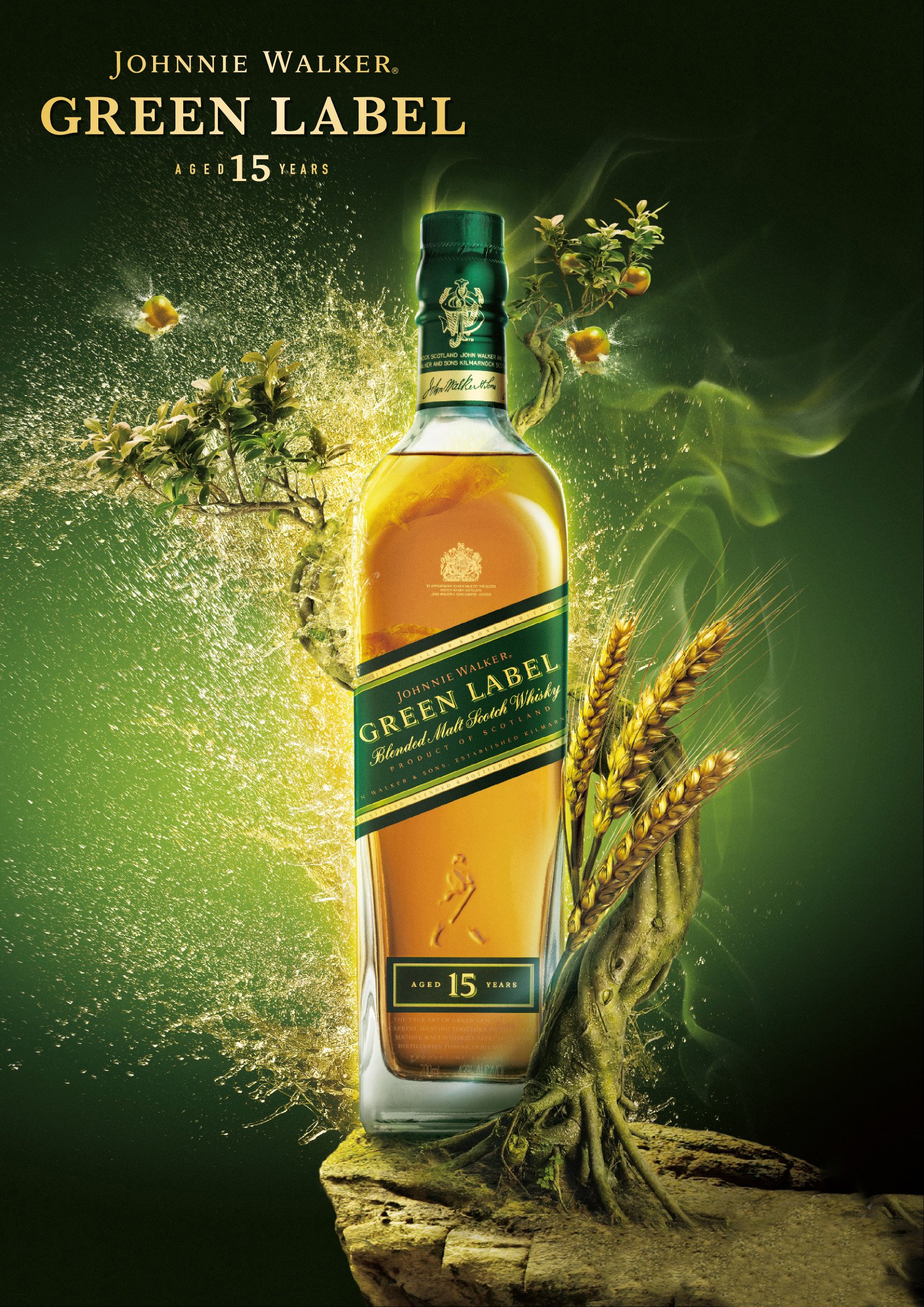 ジョニーウォーカー ホワイトウォーカー グリーンラベル15年 ジョニー