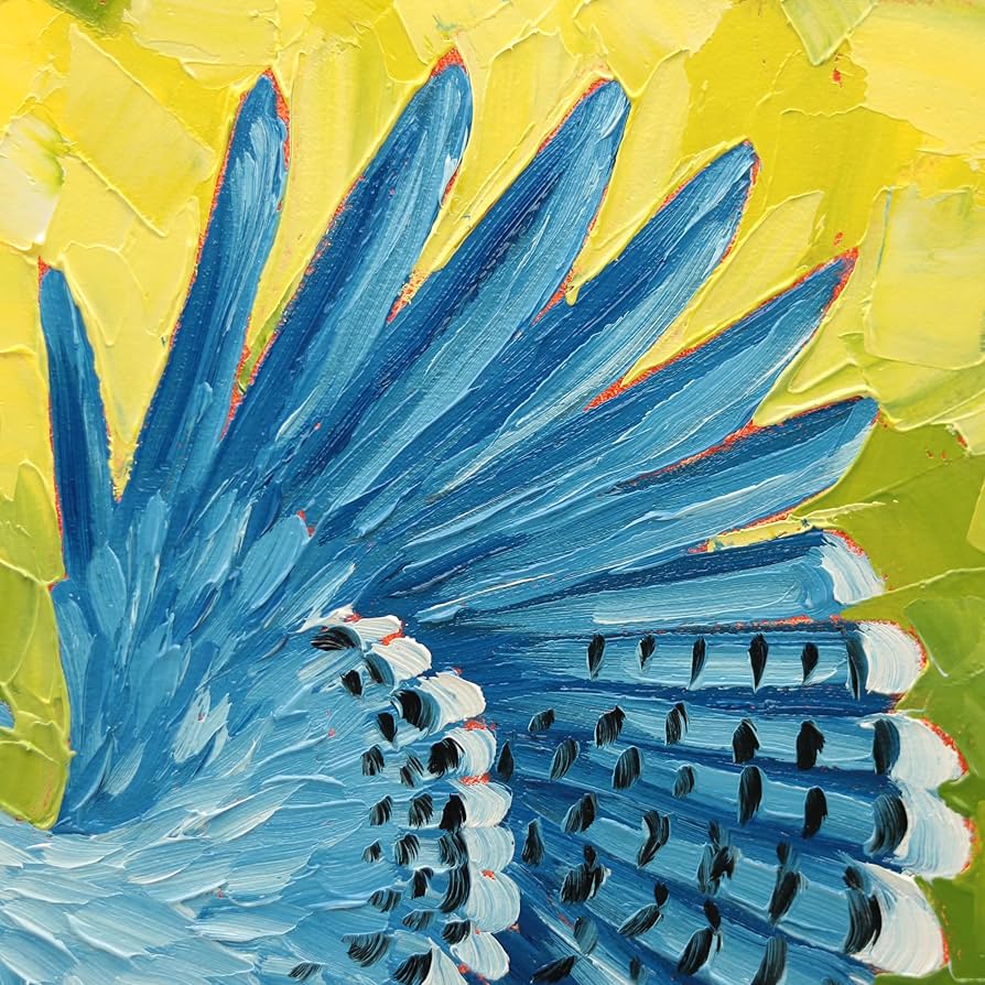 P30号】good blue(call) 油絵 oil painting P30号】good blue(call