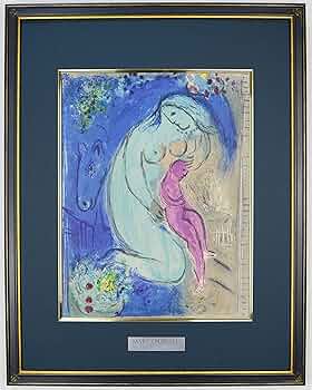 シャガール絵画 【ブルーエンジェル】50✖️43 シャガール絵画