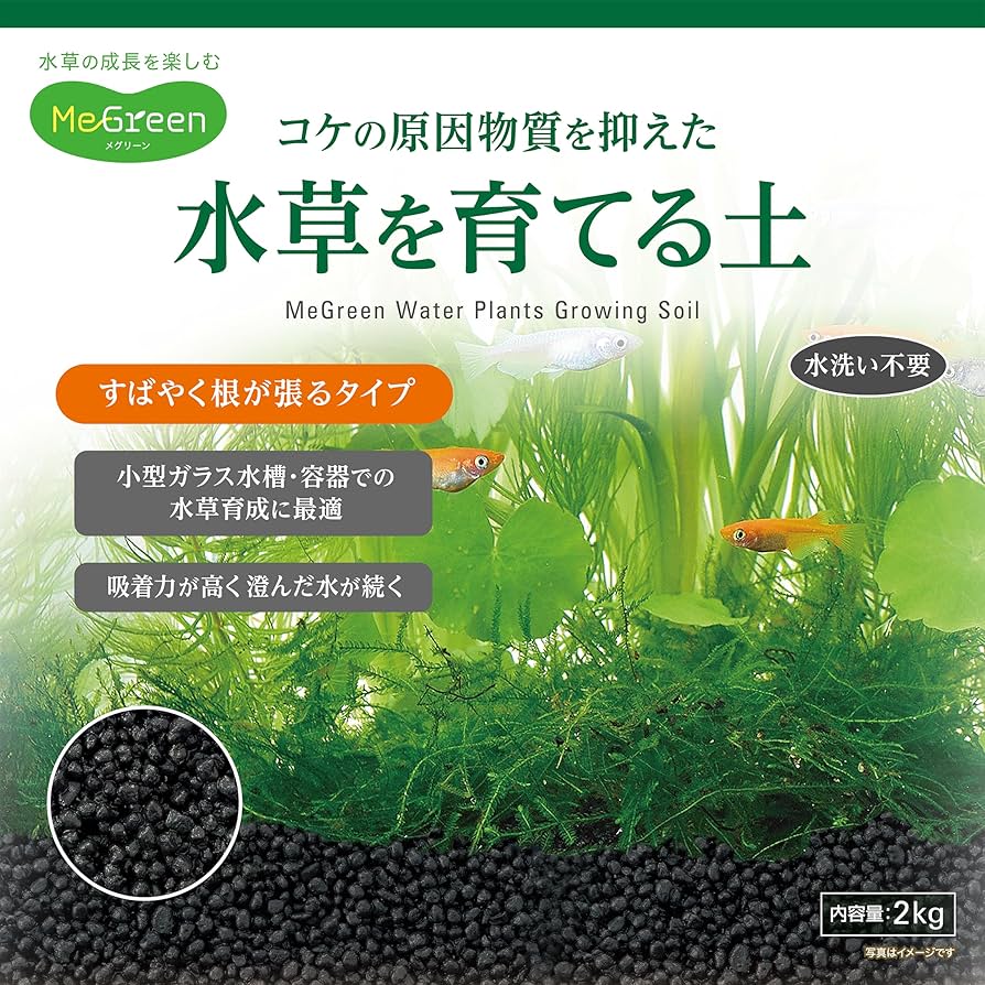 Amazon | GEX MeGreen 水草を育てる土 2kg コケの原因物質を抑えた