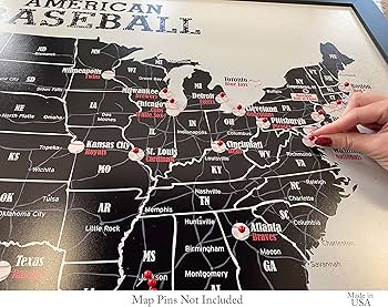 Amazon.co.jp: GEOJANGO 野球スタジアムマップポスター ビンテージ