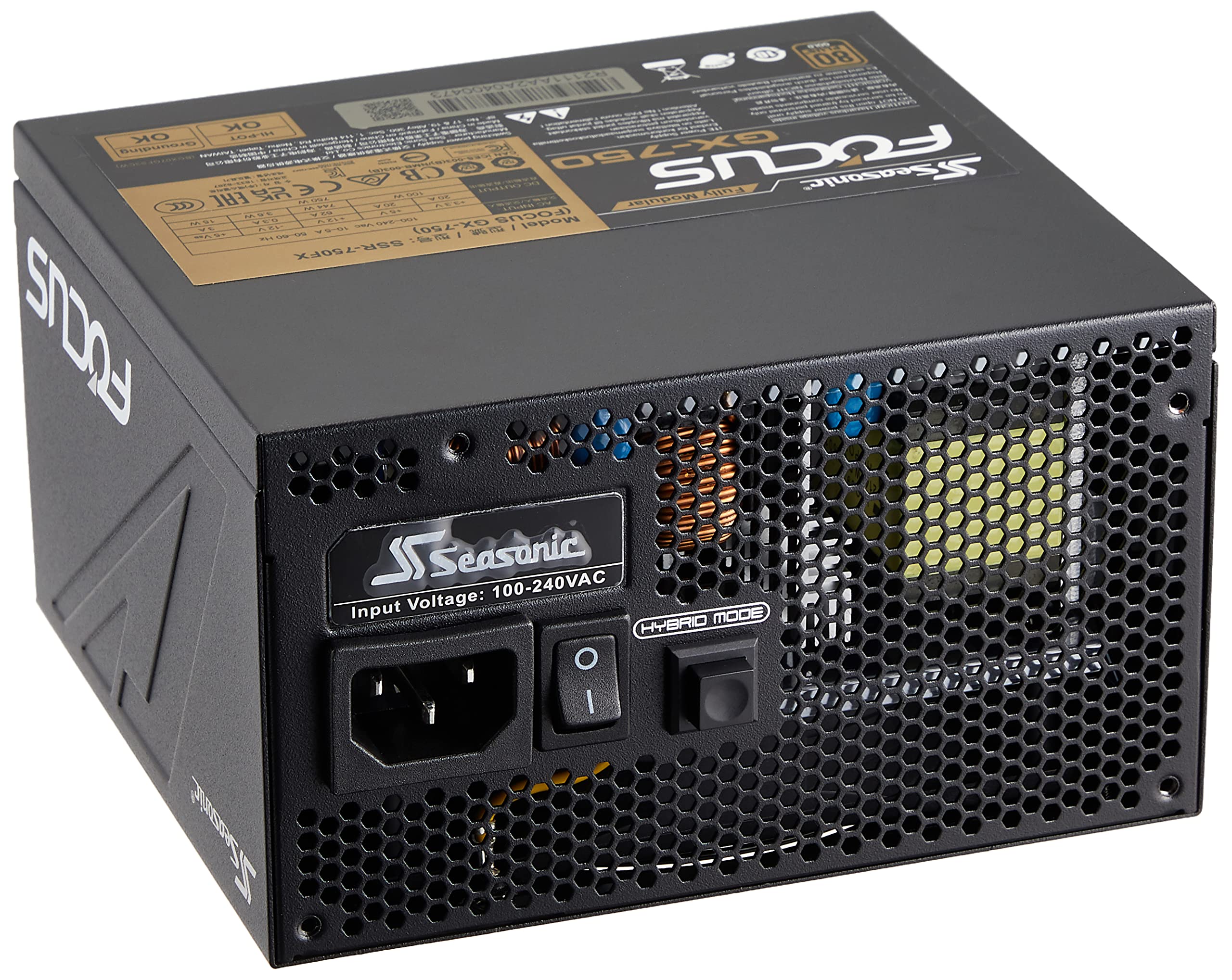 Amazon | オウルテック Seasonic製 ATX電源 750W 80PLUS GOLD認証 フル