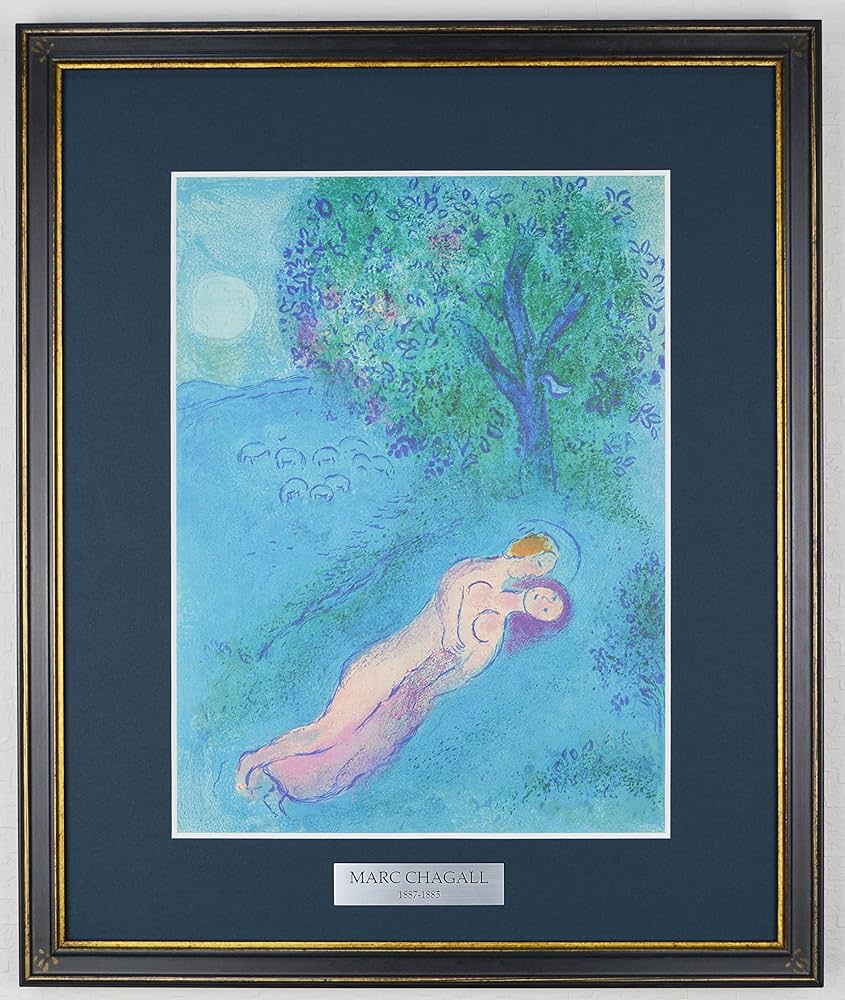 シャガール「フィレータスの教え」リトグラフ刷りポスター