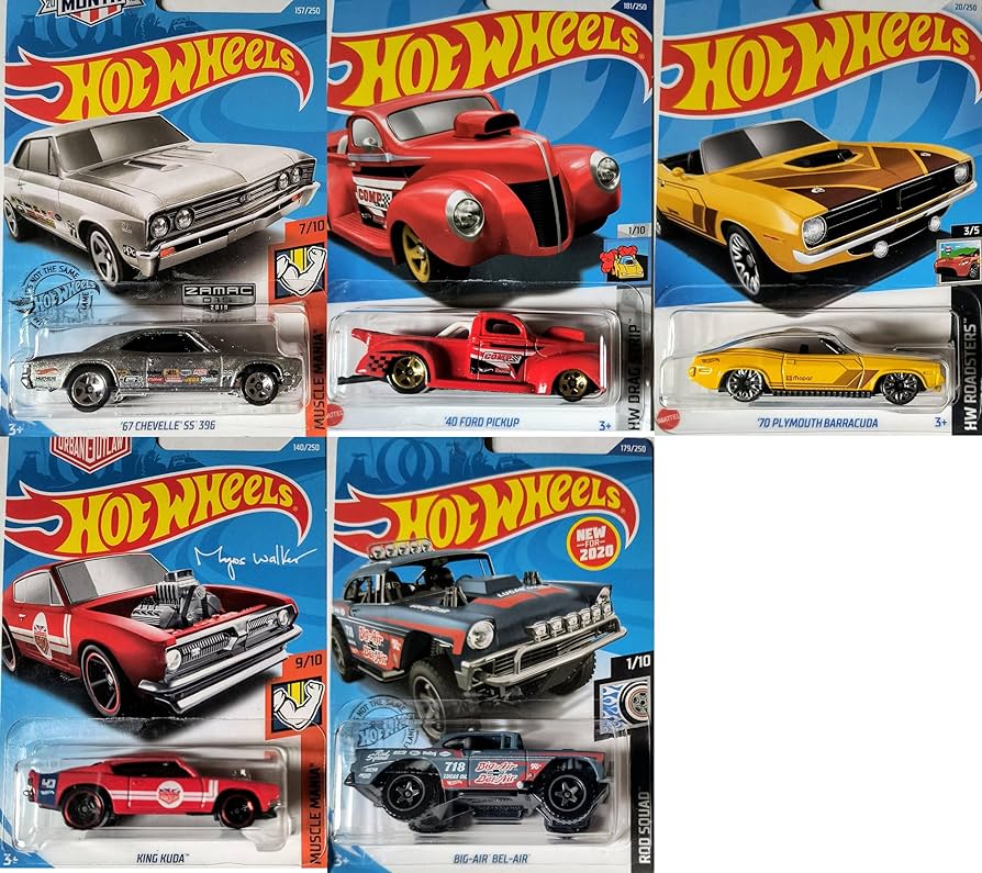 Amazon | Hot Wheels クラシックホットロッド 1:64スケール 5台セット
