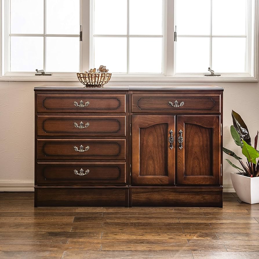 定番ヴィンテージカリモク karimoku 4段チェストブラウンG