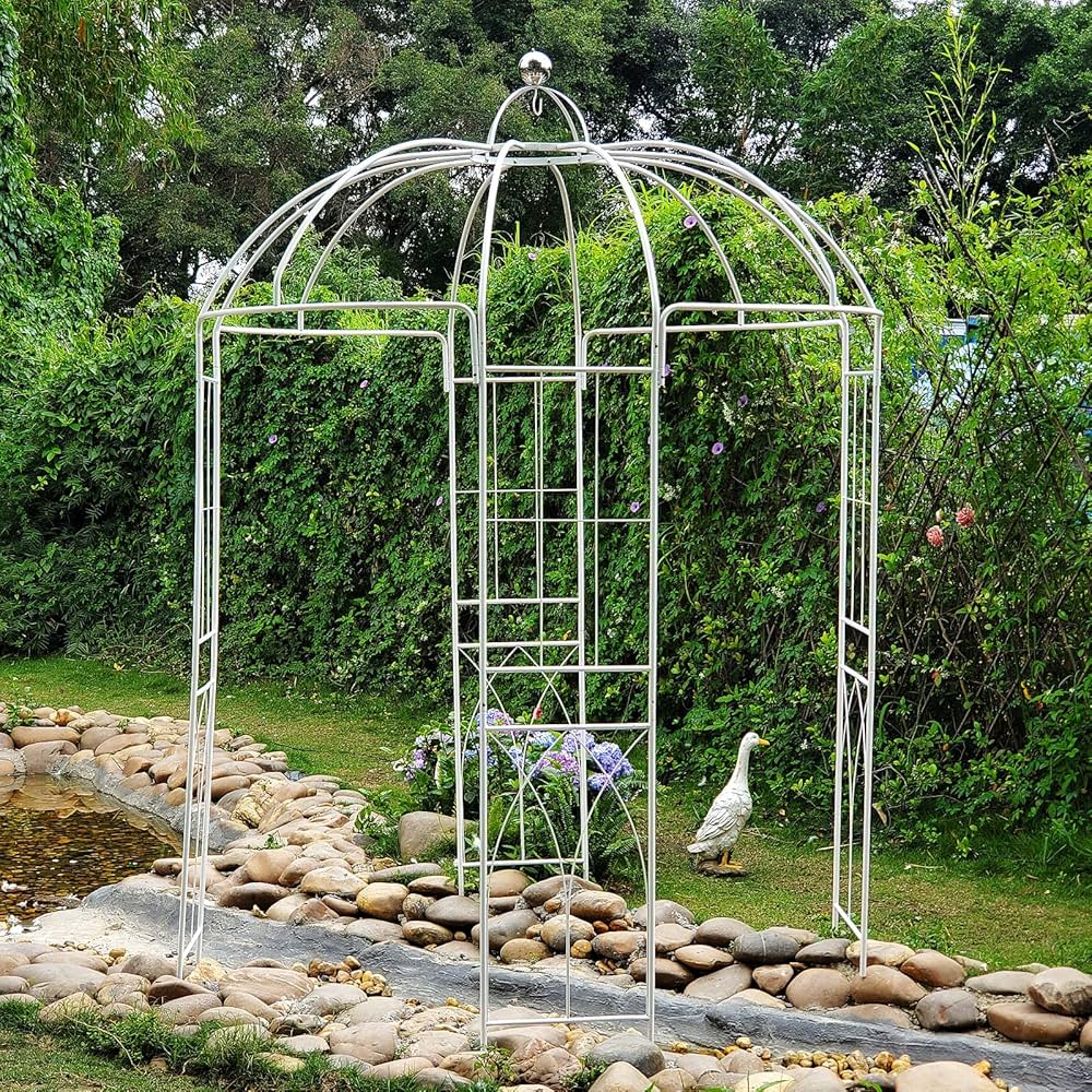 Amazon | SCENDOR 鳥かご型 ガーデンアーチアーバー 高さ9フィート x