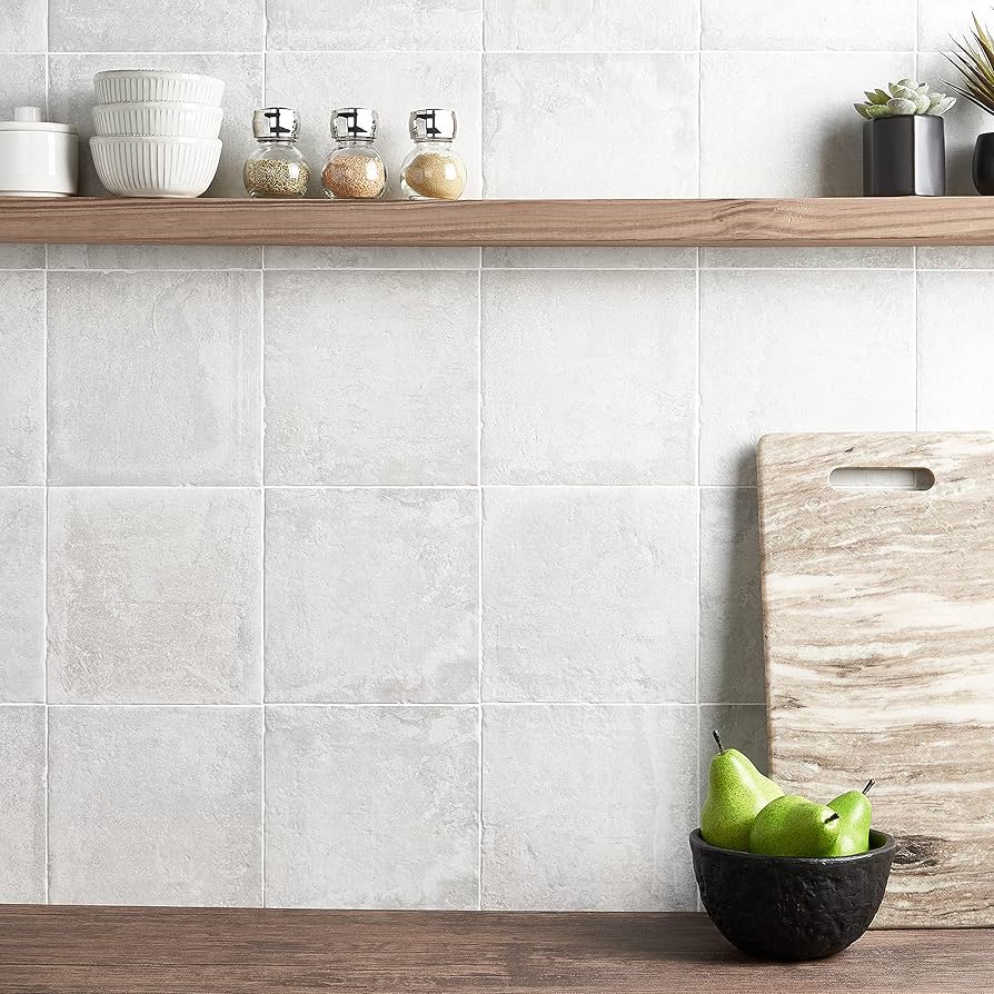 Ivy Hill Tile Patras Gray 7.87 in. x 7.87 in. Matte Encaustic