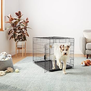 Amazon.co.jp: Amazonベーシック 犬 ペットケージ 中型犬 折りたたみ式