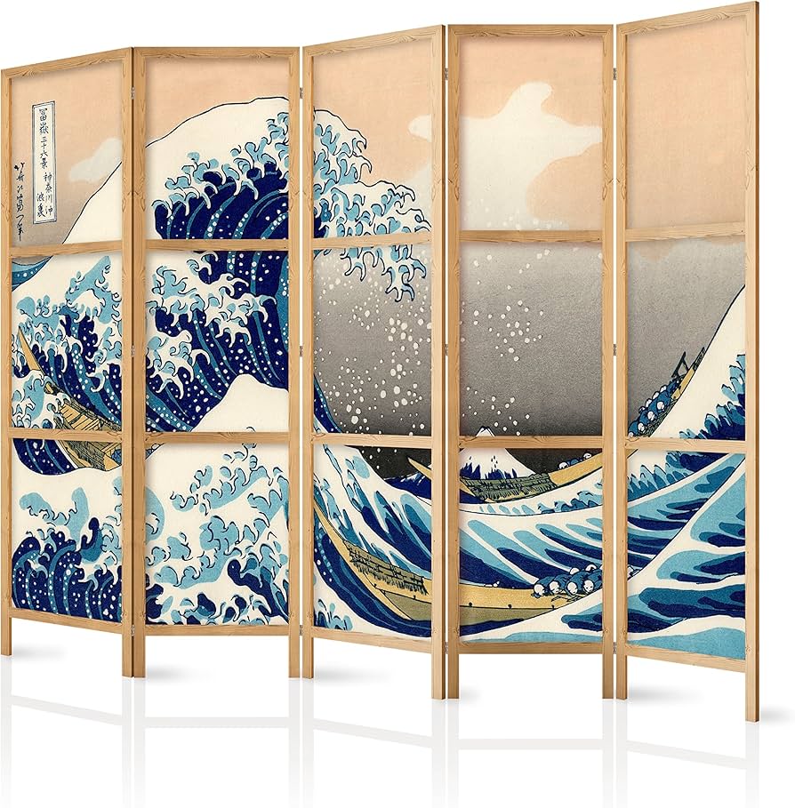 Amazon.com: artgeist Japanese Room Divider XXL Great Wave Kanagawa