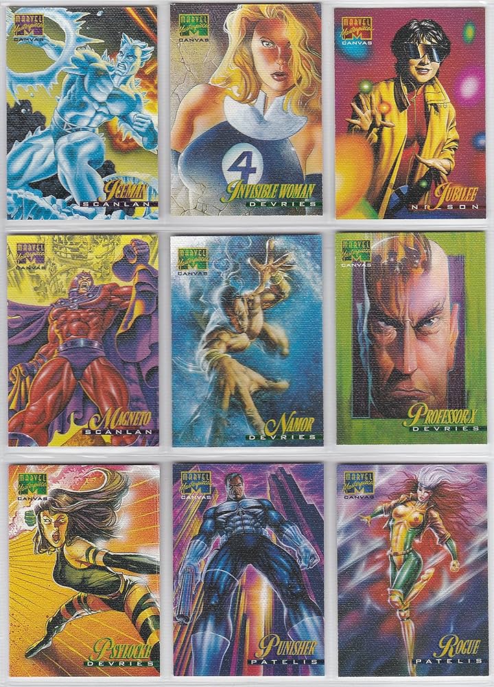 Amazon.com: 1995 Marvel Masterpieces Series Canvas Insert Set of