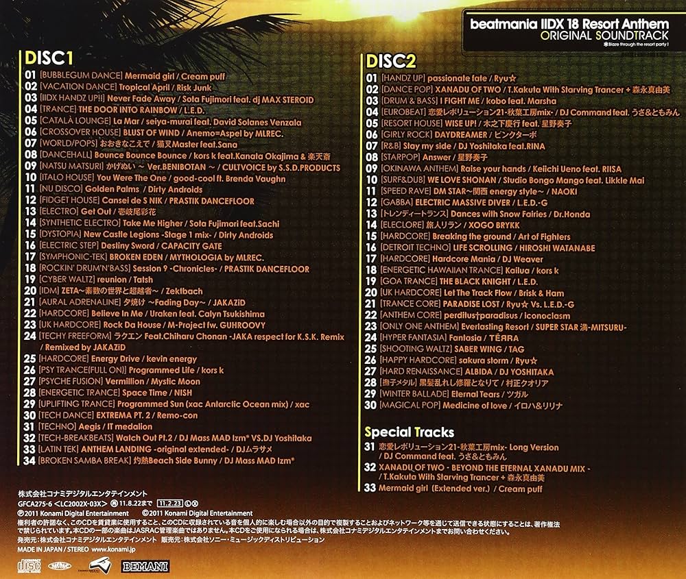 ゲーム・ミュージック - beatmania IIDX 18 Resort Anthem ORIGINAL
