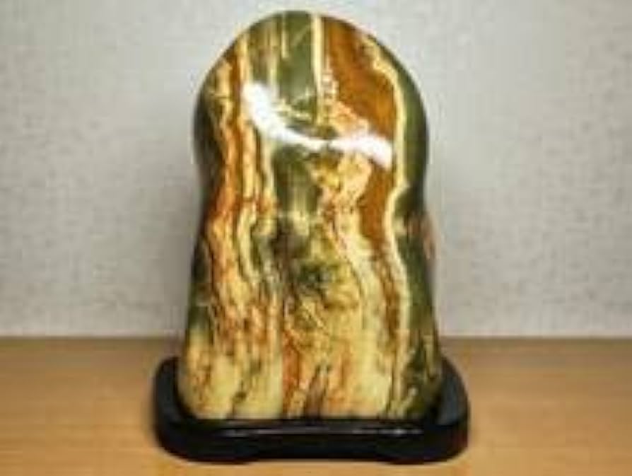 天然石 鑑賞石 瑪瑙 原石 唐木台付 置物 Z 8612 【公式通販】