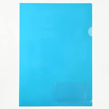 Amazon | 名刺ポケット付青色クリアホルダー（A4）20枚【ノー