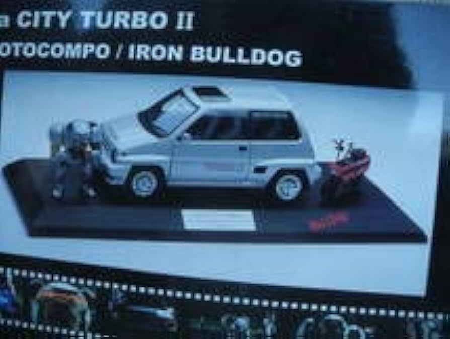 オートアート1/18ホンダシティターボⅡ ブルドックシルバーモトコンポ付属