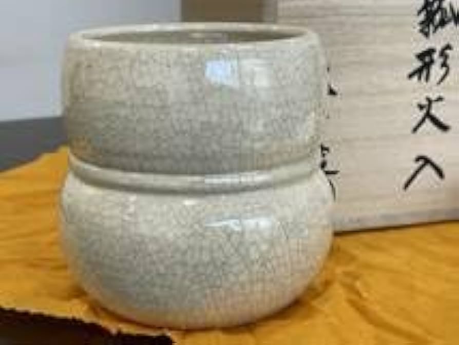 ☆新品☆茶道具 香炉釉 瓢形火入 桂窯 檜垣良多 造 共布 共箱 火入