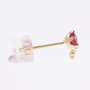 Amazon | K18 ルビー ダイヤモンド ピアス ジュエリーラピネス ※お