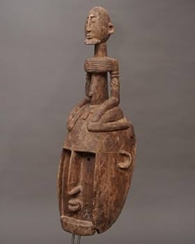 Amazon.co.jp: アフリカマリ共和国ドゴン族マスク仮面No.414木彫り