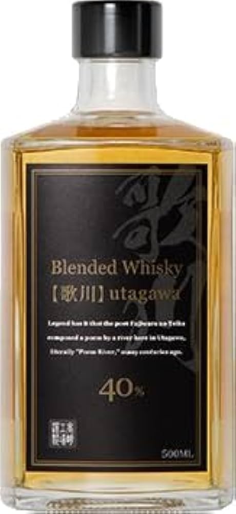 Amazon.co.jp: 美峰酒類 40% ブレンデッドウイスキー 歌川 500ml
