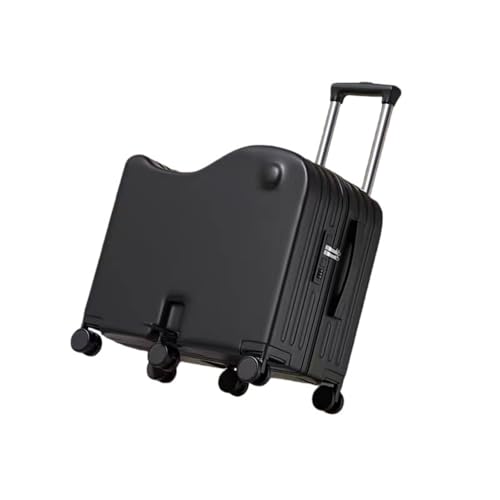 キッズトラベル 子供が乗れるキャリーケース 折りたたみ式 ブラック M
