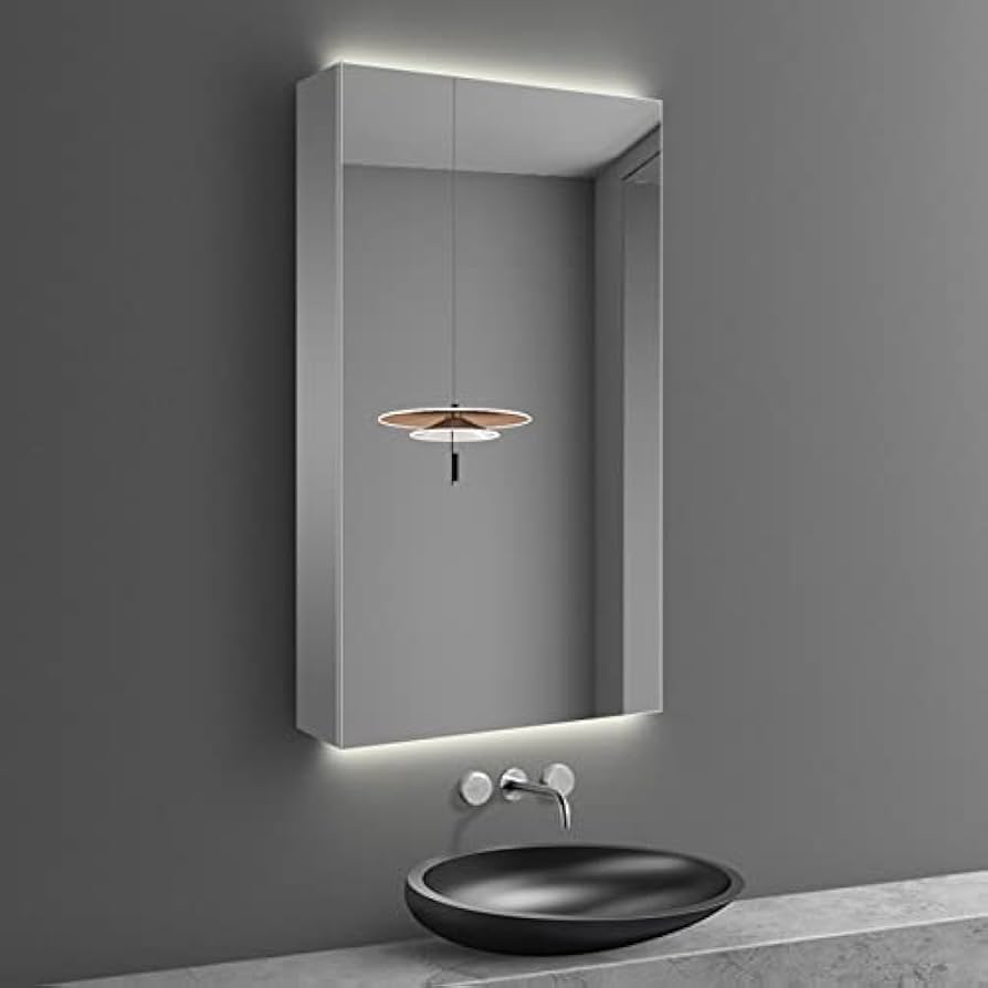 Amazon.co.jp: メディシンキャビネットバスルームミラーキャビネット