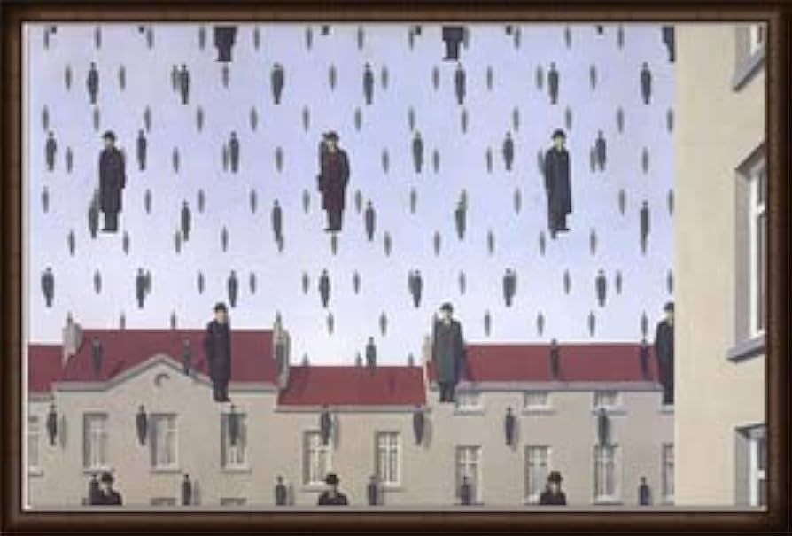 Amazon.co.jp: ゴルコンダ(ルネ マグリット)額装済ポスター : おもちゃ