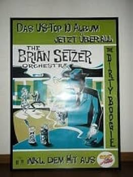 90年頃 激レア！ブライアンセッツァー ストレイキャッツグレッチ 額付