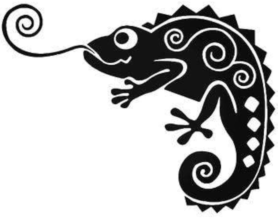 Amazon.co.jp: カメレオン STICKER JAPAN 黒 各約縦10cm×約横13cm