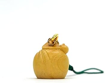 Amazon.co.jp: 開運招福 【大黒天】 木彫り柘植根付・ストラップ 商売