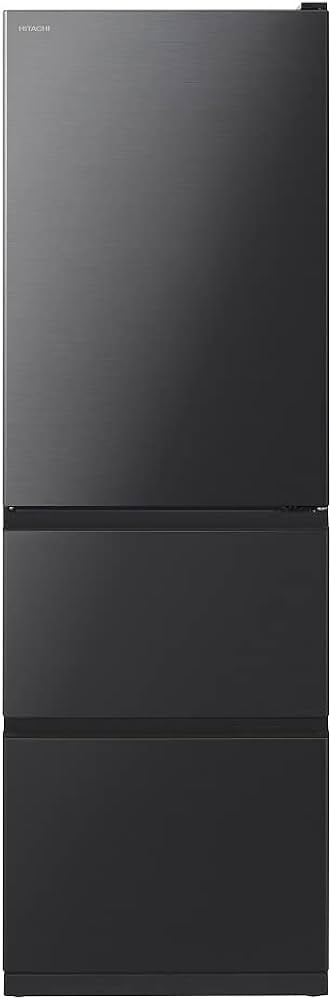 Amazon | 日立 冷蔵庫 幅60cm 375L ブリリアントブラック R-V38SV K 3