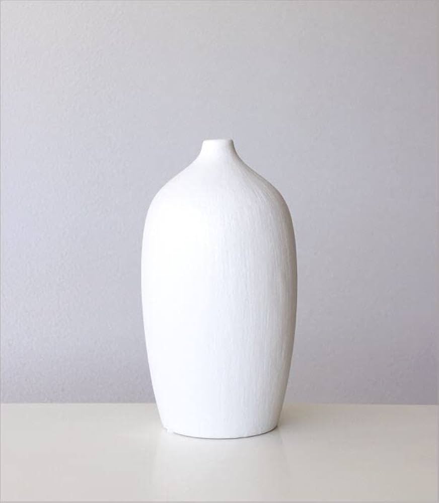 軟質 フランス 白磁 花瓶 doropvase-