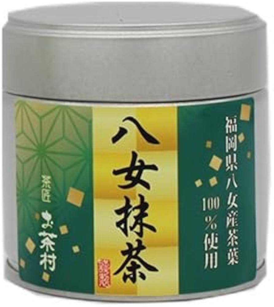 Amazon | 八女抹茶 缶入り (八女抹茶「奥翠」40g缶入り) | お茶村