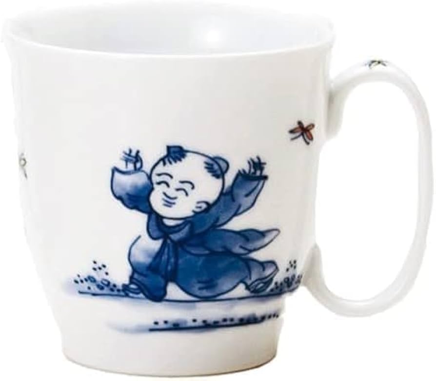 Amazon.co.jp: 三川内焼 染付唐子絵 指押マグカップ : ホーム＆キッチン