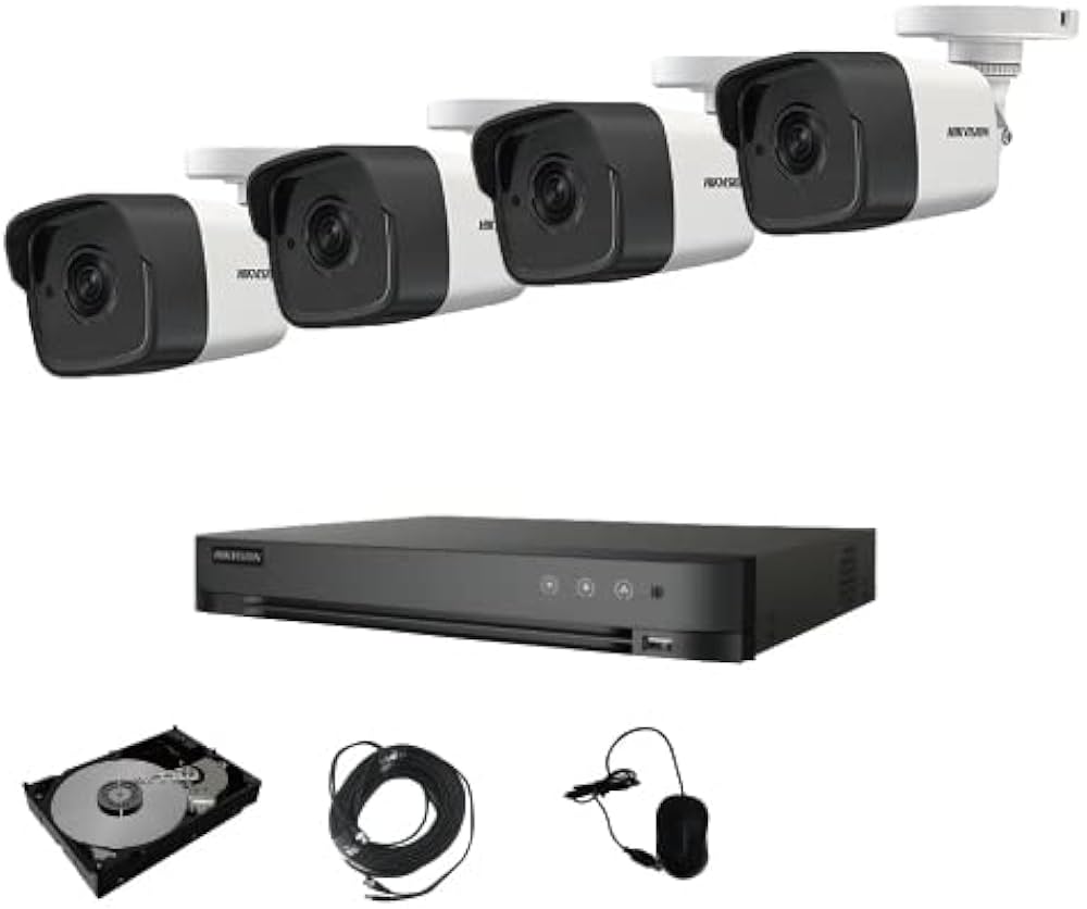 500万画素 防犯カメラ 4台セット 有線 3TB 大容量 スマホ アプリ 防水