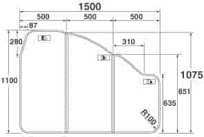 未使用】 Panasonic ユニットバス用 風呂フタ 3分割 断熱組 L勝手 未