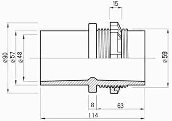 Amazon.co.jp: バルブソケット40A ゴムパッキン2個付 ＋ 片
