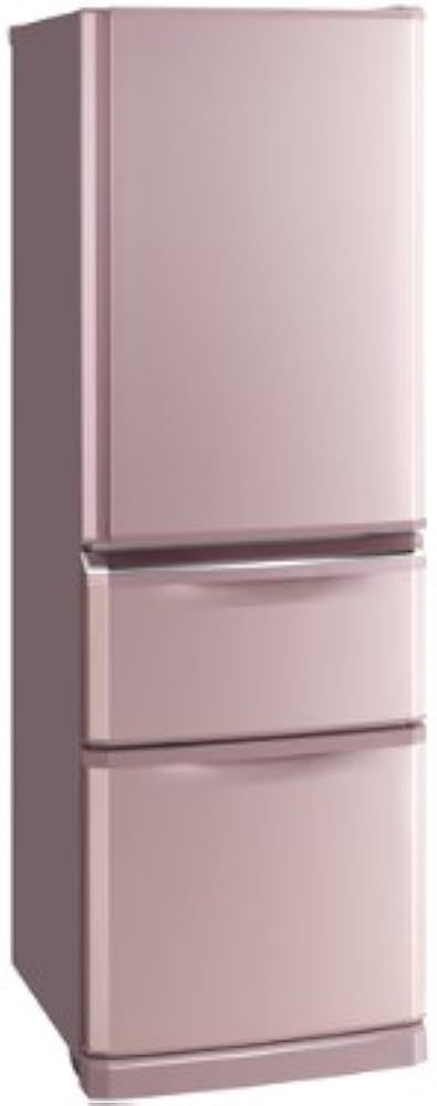 取付無料！三菱自動製氷機付きピンクゴールドおしゃれインテリア3ドア