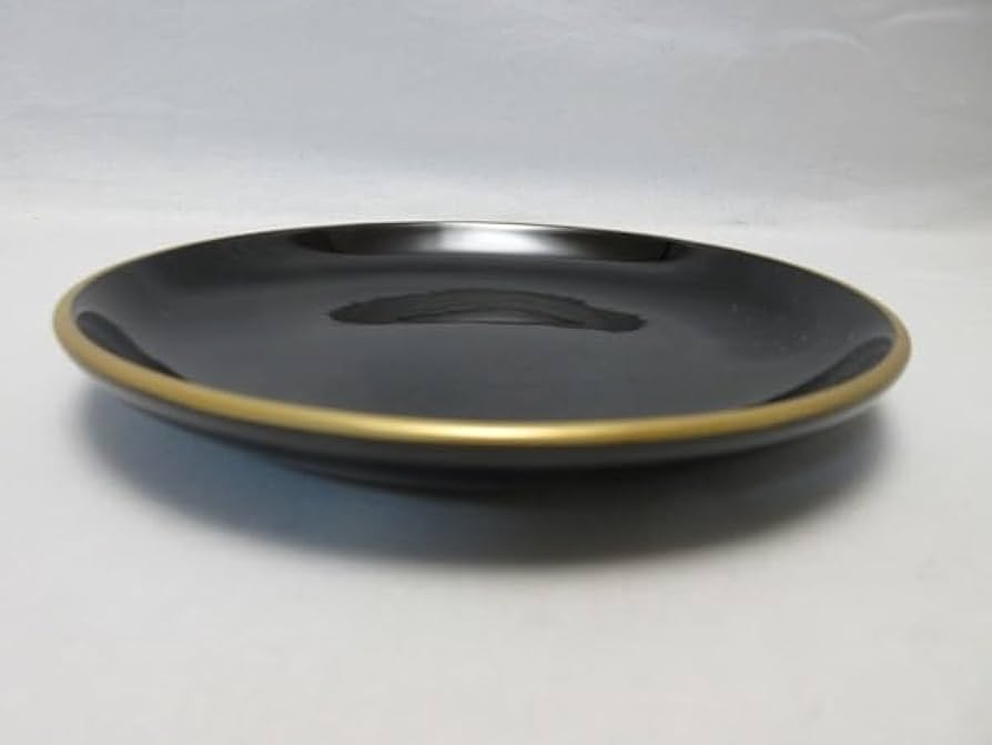 未使用 茶道具 龍作 輪島塗 天然木製 渕金呂色 銘々皿5客揃 茶器 栞 共箱