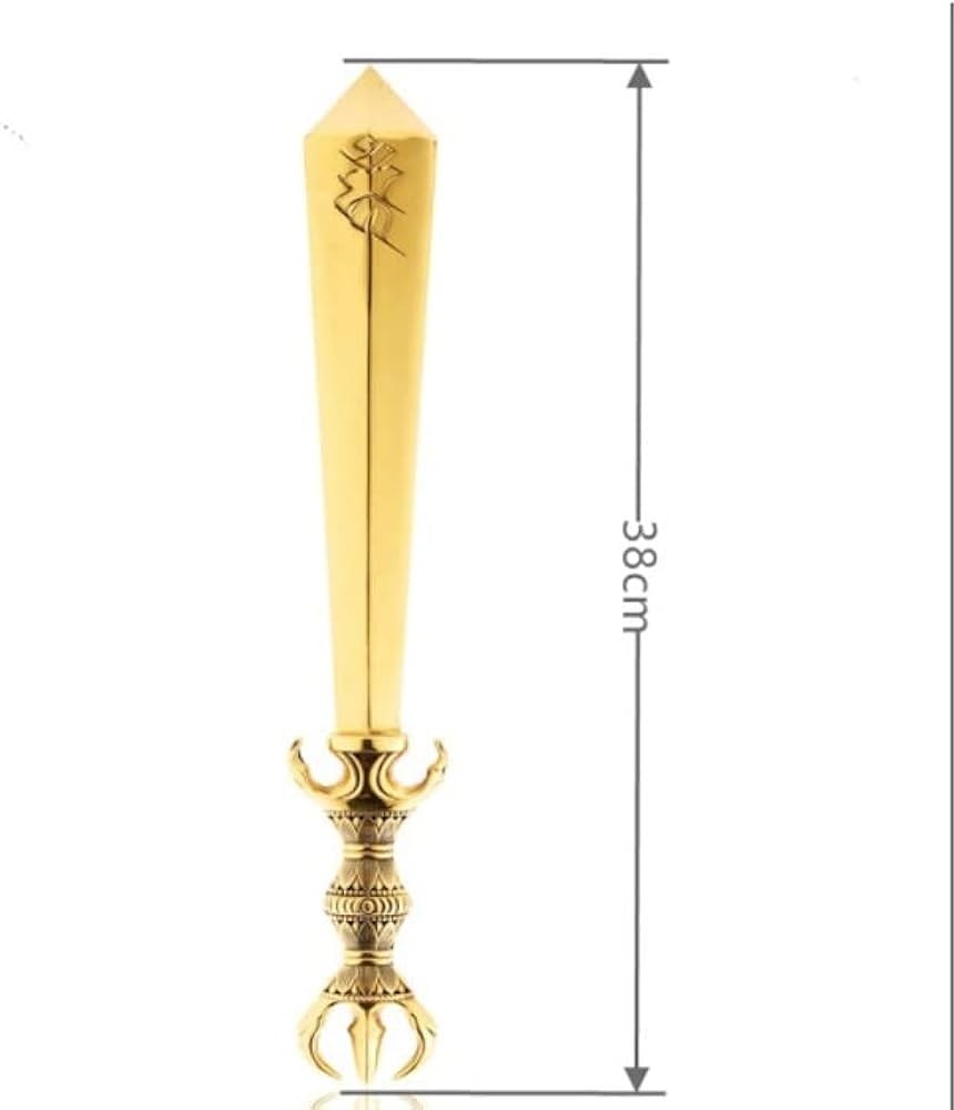 修縁堂】 密教法具古美術品 真鍮製 如意財神剣 辟邪 開運